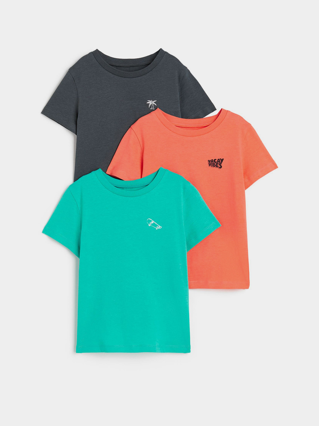 Футболка H&M модель 0544290_кораловий Фото