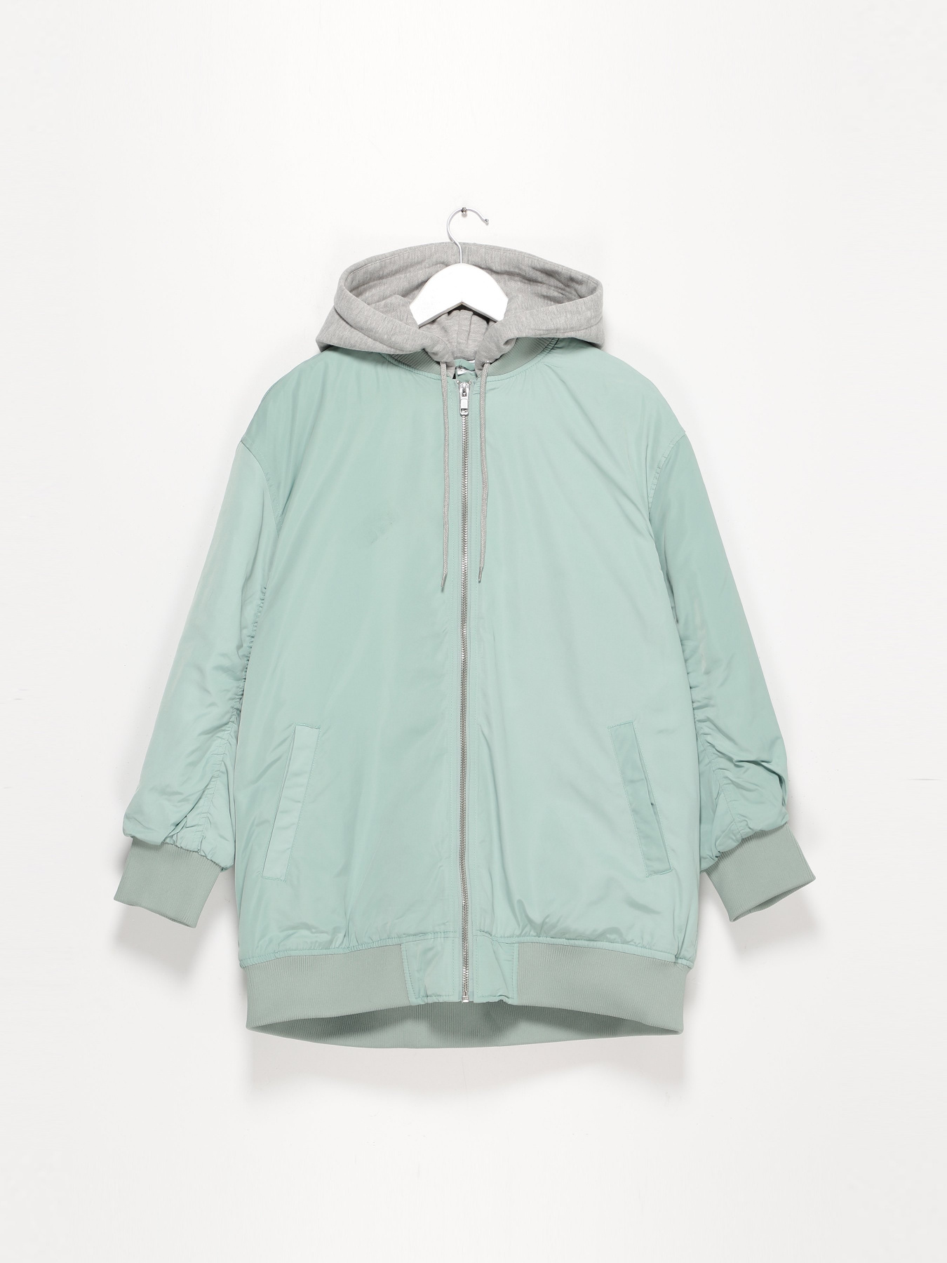 Демісезонна куртка H&M модель 0793731_бірюзовий з сірим Фото