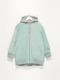 Демісезонна куртка H&M модель 0793731_бірюзовий з сірим Фото