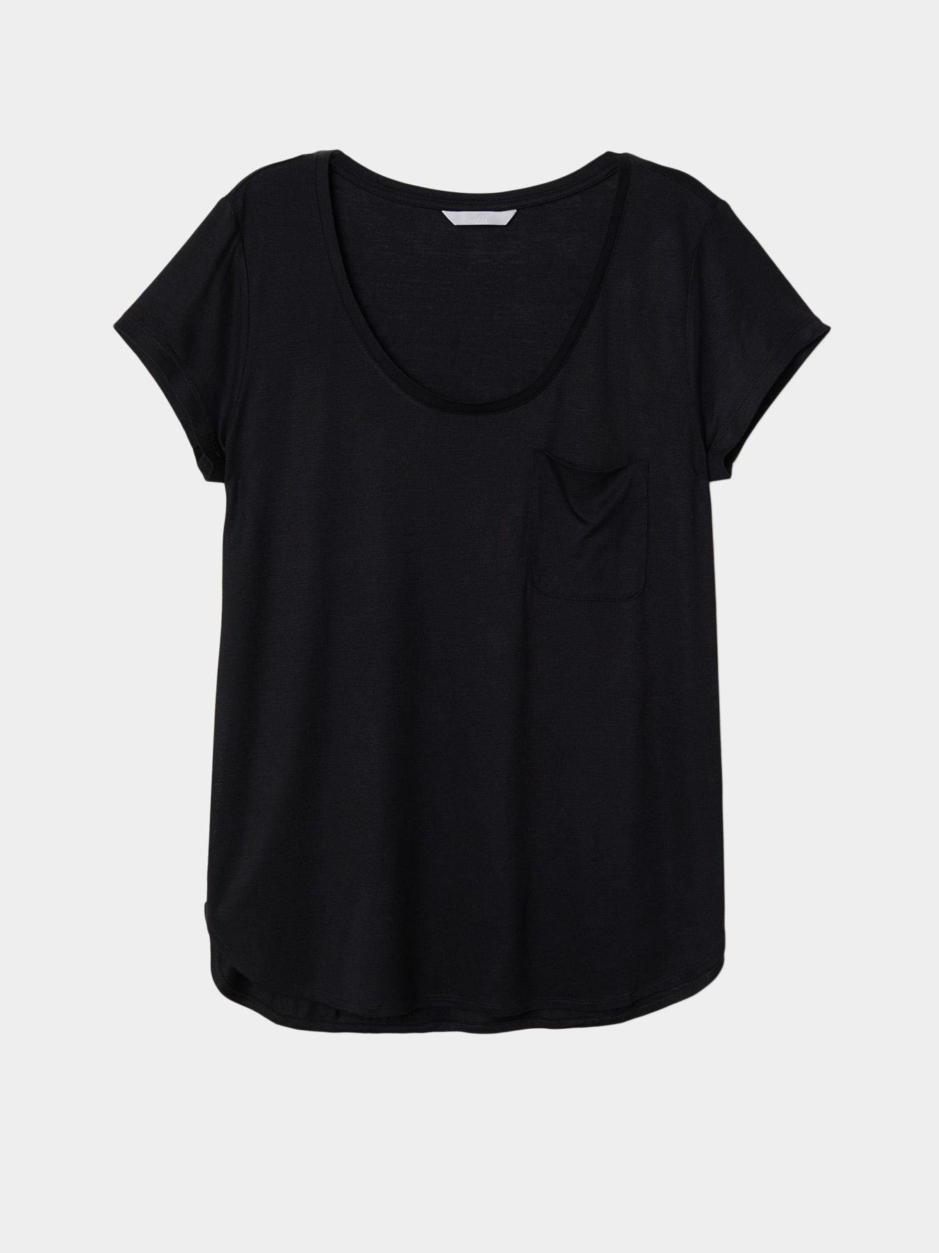 Футболка H&M модель 0548613_чорний Фото