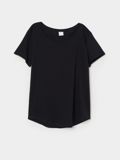 Футболка H&M модель 0554598_чорний Фото