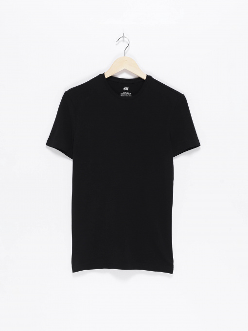 Футболка H&M модель 0570002_чорний Фото