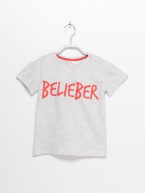 Футболка H&M модель 0576568_сірий з червоним Фото