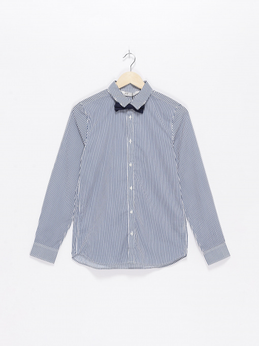 Рубашка H&M модель 05791651_білий з т.синім Фото