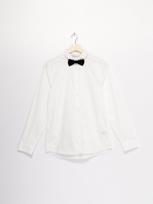 Сорочка повсякденна H&M модель 05791651_білий з чорним Фото