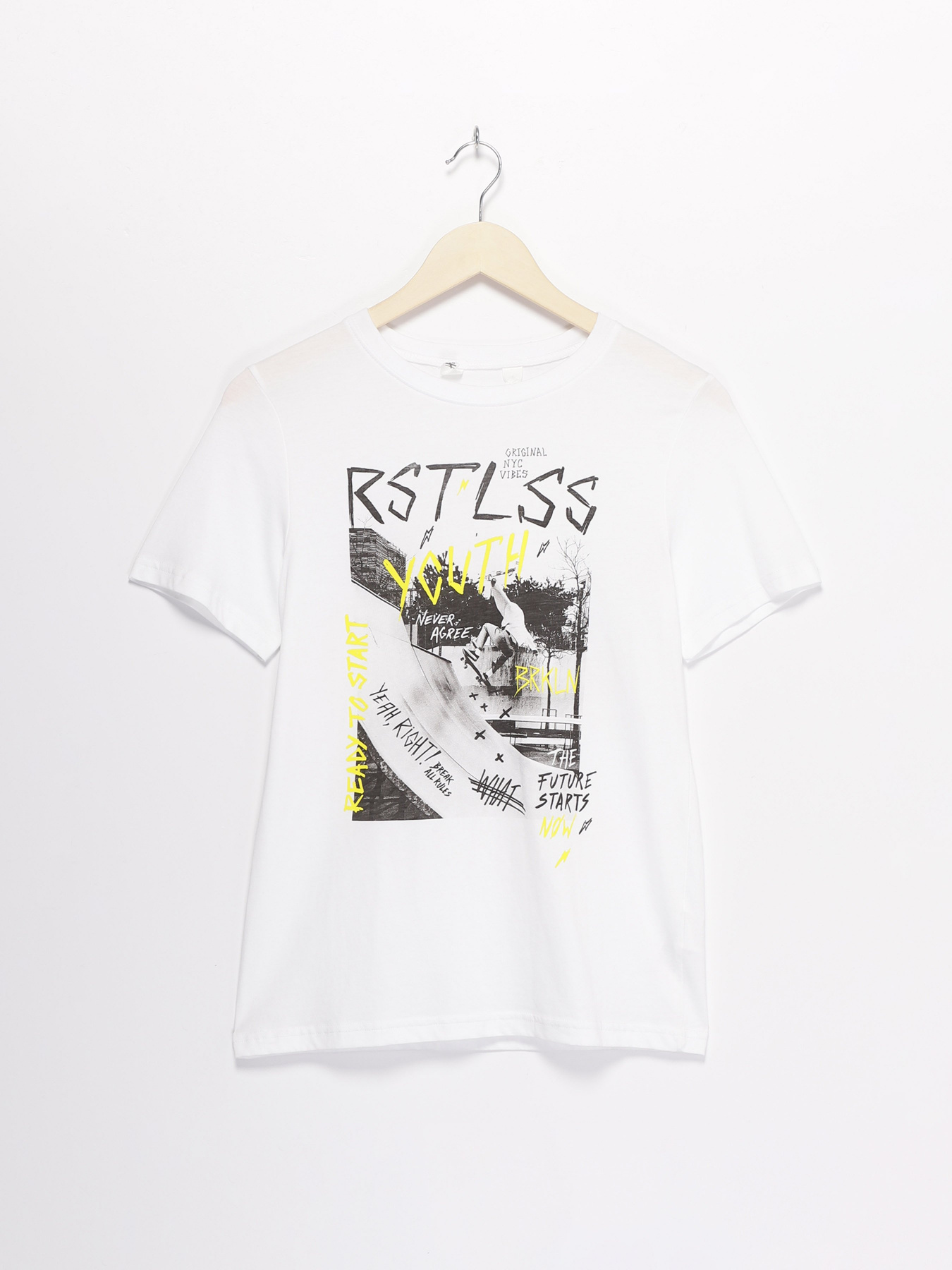 Футболка H&M модель 0585680_білий комб. Фото