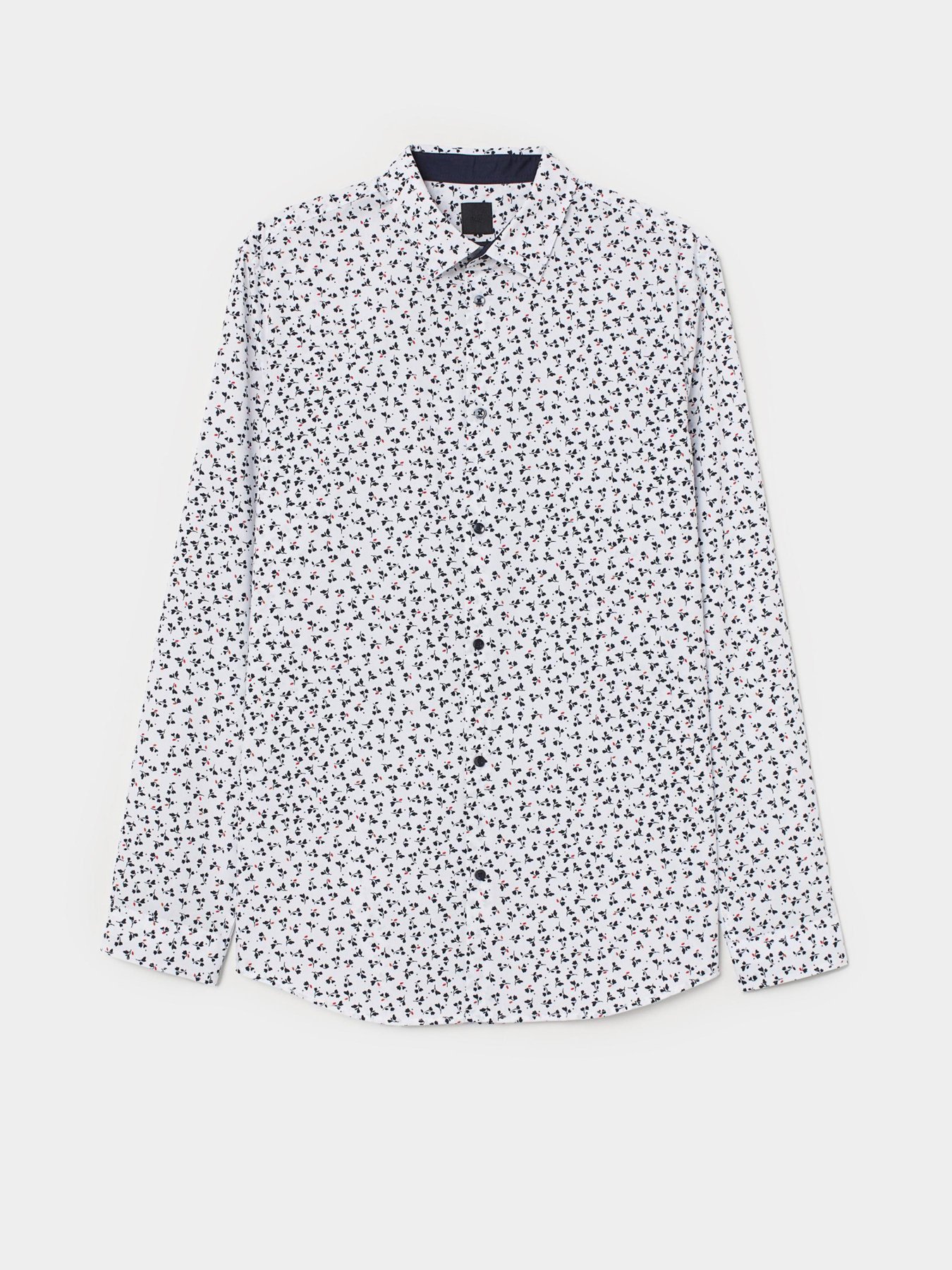 Рубашка H&M модель 0600229_білий з чорним Фото