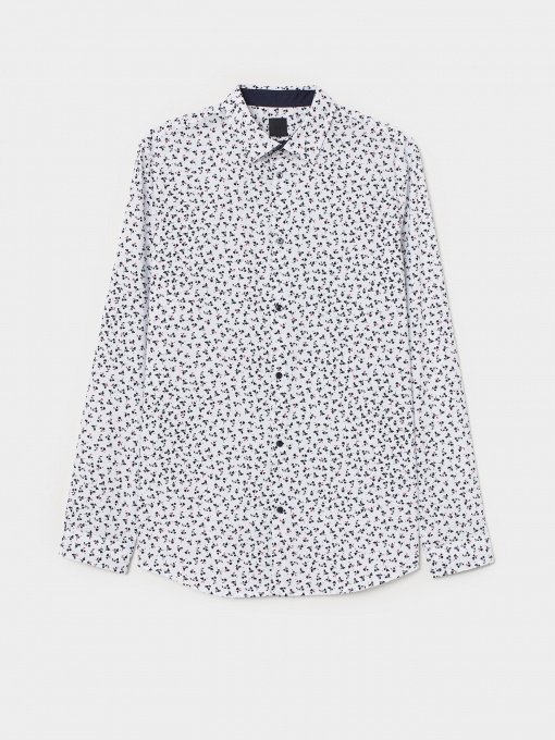 Рубашка H&M модель 0600229_білий з чорним Фото