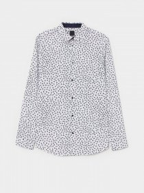 Сорочка повсякденна H&M модель 0600229_білий з чорним Фото