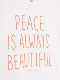 Футболка H&M модель 06197841_білий з помаранчевим Фото