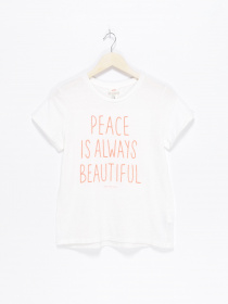 Футболка H&M модель 06197841_білий з помаранчевим Фото