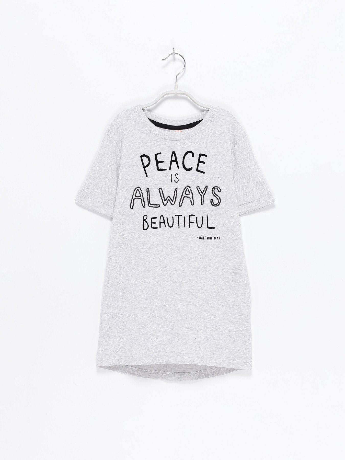 Футболка H&M модель 0632495_сірий комб. Фото