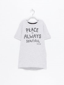 Футболка H&M модель 0632495_сірий комб. Фото