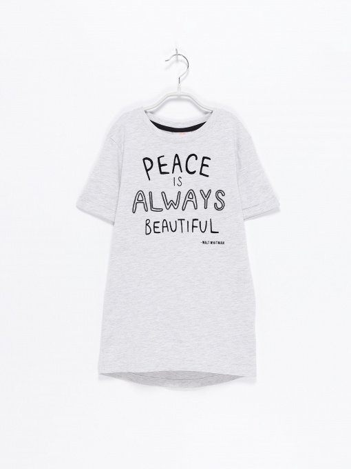 Футболка H&M модель 0632495_сірий комб. Фото