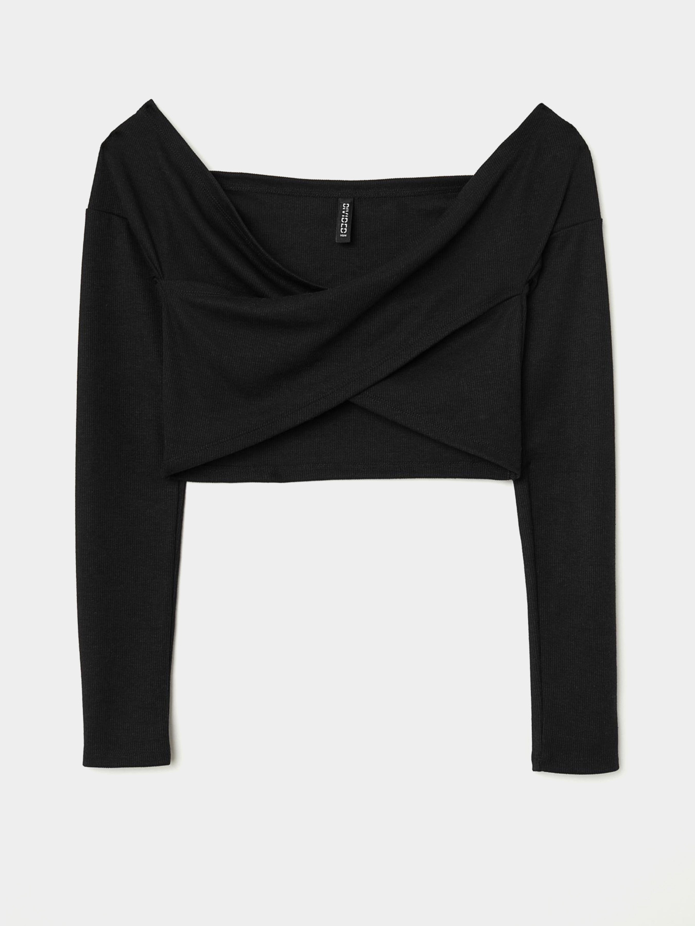 Топ H&M модель 0641666_чорний Фото