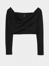 Топ H&M модель 0641666_чорний Фото