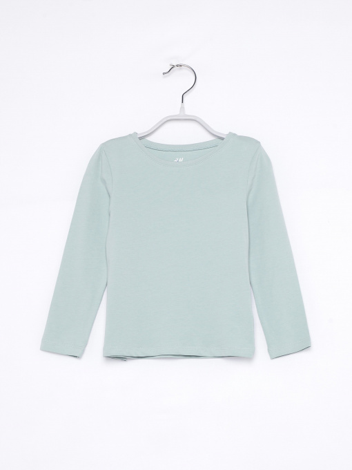 Лонгслив H&M модель 0678157_оливковий Фото