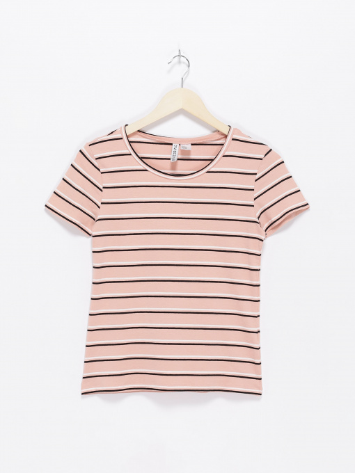 Футболка H&M модель 0678342_персиковий комб. Фото