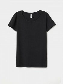 Футболка H&M модель 0678342_чорний Фото