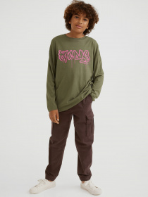 Брюки повседневные H&M модель 0689014_с.коричневий Фото