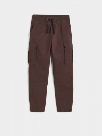 Брюки повседневные H&M модель 0689014_с.коричневий Фото