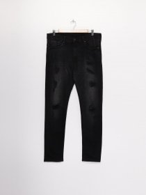 Прямые джинсы H&M модель 0690449_чорний Фото