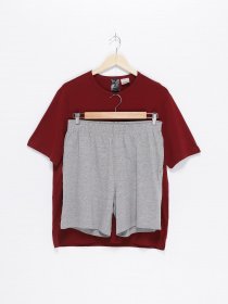 Піжама H&M модель 0691683_бордовий з сірим Піжама H&M модель 0691683_бордовий з сірим Фото