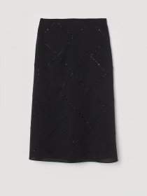 Юбка миди H&M модель 0804680_чорний Фото