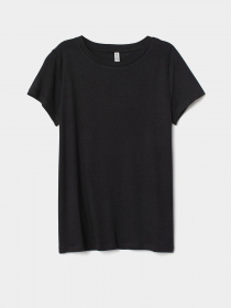 Футболка H&M модель 0717490_чорний Фото