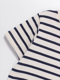 Футболка H&M модель 0725787_бежевий з т.синім Фото