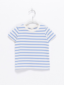 Футболка H&M модель 0725787_білий з блакитним Фото