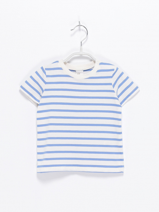 Футболка H&M модель 0725787_білий з блакитним Фото