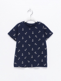 Футболка H&M модель 0725787_т.синій з білим Фото