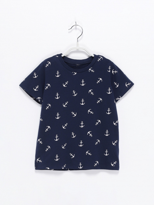 Футболка H&M модель 0725787_т.синій з білим Фото