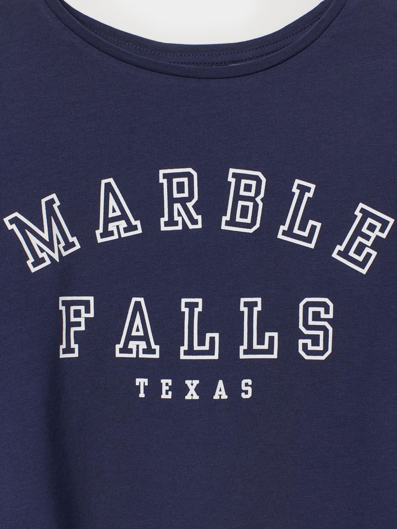 Лонгслів H&M модель 0747395_т.синій з білим Фото