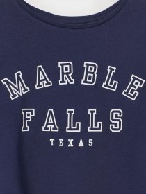 Лонгслів H&M модель 0747395_т.синій з білим Фото