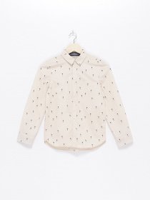 Рубашка H&M модель 0813060_с.бежевий комб. Фото