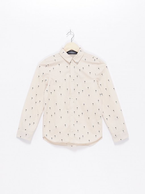 Рубашка H&M модель 0813060_с.бежевий комб. Фото