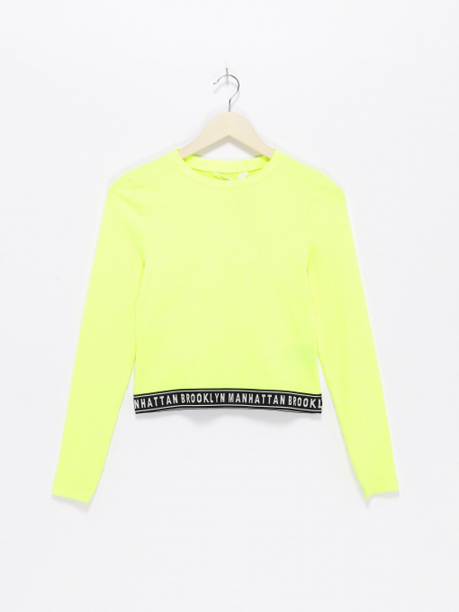 Лонгслив H&M модель 08149311_салатовий Фото