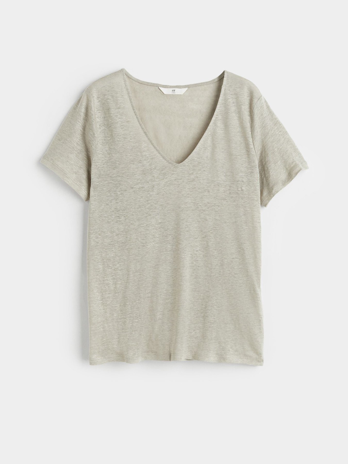 Футболка H&M модель 0824764_с.бежевий Фото