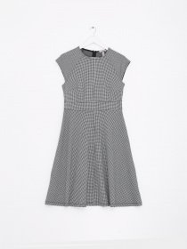 Платье мини H&M модель 0818190_чорний з білим Фото