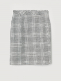 Юбка мини H&M модель 0821508_сірий комб. Фото