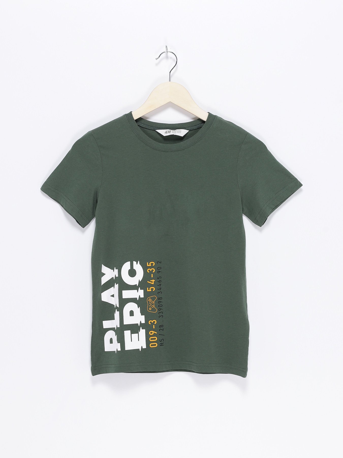 Футболка H&M модель 0866945_хакі комб. Фото