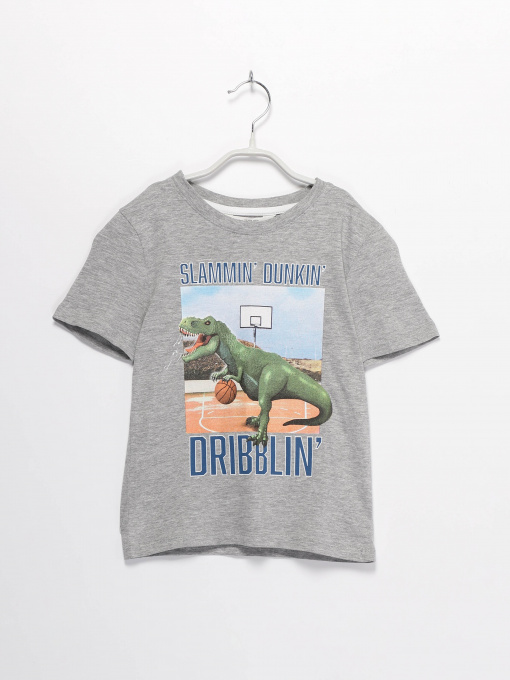 Футболка H&M модель 0872962_сірий комб. Фото