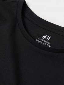 Футболка H&M модель 0890734_чорний Фото