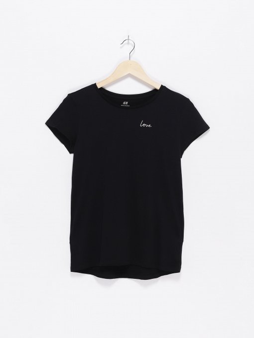 Футболка H&M модель 08907341_чорний Фото