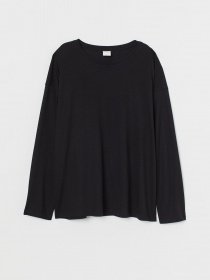 Лонгслив H&M модель 0898918_чорний Фото