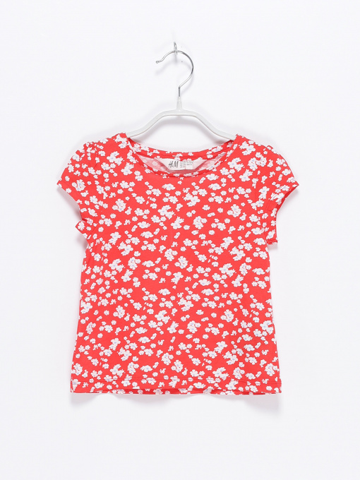 Футболка H&M модель 0918020_червоний комб. Фото