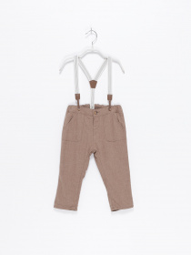 Брюки повседневные H&M модель 0931778_бежевий Фото