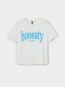 Футболка H&M модель 0950725_білий з синім Футболка H&M модель 0950725_білий з синім Фото